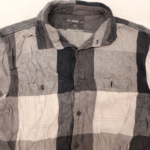 Urban Pipeline Gingham Flannel Button Up Shirt Mens Size Medium M Gray White - Picture 1 of 10